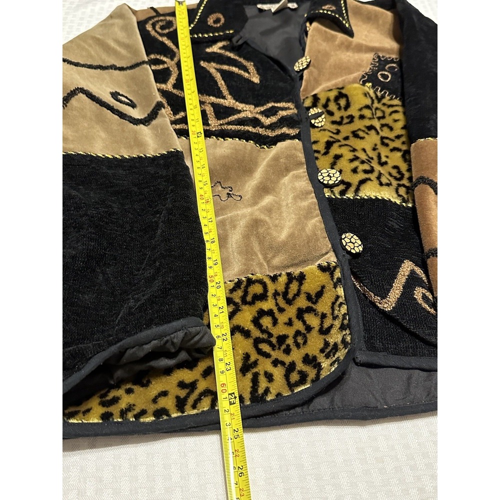 Vintage Woman New Direction Patchwork Animal Print Jacket Size XL too cool - Picture 14 of 15